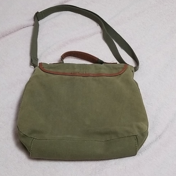 Vintage olive green bag - Picture 3 of 6
